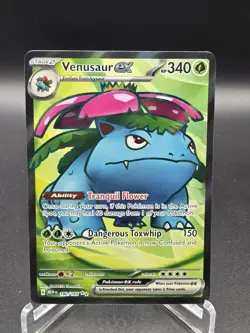 Pokemon TCG Venusaur EX 182/165 Scarlet & Violet 151 Full Art Ultra Rare NM Cond - Image 1