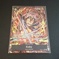 Bandai One Piece Card Game Koby EB04-044 SR Alt Art Foil EN Character 7000 - Image 1