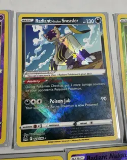 Pokemon TCG Radiant Cards Rare Sword and Shield SWSH Jirachi Alakazam - Lot Of 7 - Image 4