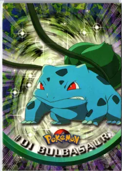Bulbasaur #1 Topps Trading Cards Series 1 Pokemon Lightly Played - Image 1
