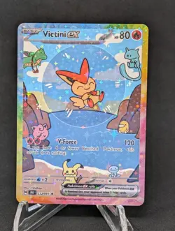 BUBBLE VICTINI EX POKEMON CARD * FAN ART * MEW FRIENDS Paldean 232/091 - Image 1