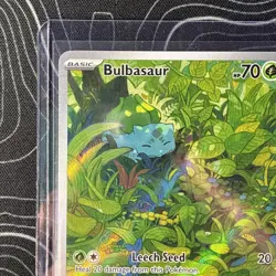 Pokemon TCG Bulbasaur 166/165 Scarlet & Violet 151 Illustration Rare Holo Card - Image 4