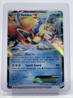 KELDEO EX 2012 POKEMON BLACK & WHITE BOUNDARIES CROSSED RARE HOLO Q2373 - Image 1