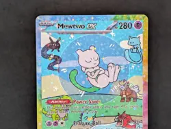BUBBLE SHINY MEWTWO EX POKEMON CARD * FAN ART * MEW FRIENDS Paldean 232/091 - Image 2