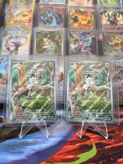 Pokemon TCG Phantasmal Flames Meowth 106/094 Holo Full Art - 2-Card Lot, English - Image 1