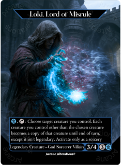 Loki, Lord of Misrule - Full Art Altered Art Custom Proxy Cards - Image 1