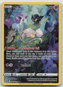 Pokemon TCG Crown Zenith Ultra Rare Holo Card Mew GG10/GG70 LP - Image 1
