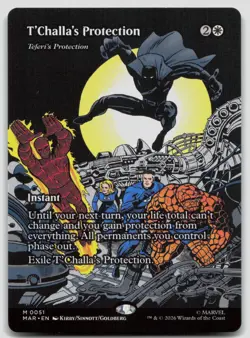 T'Challa's Protection - Teferi's Protection (Borderless) 51 MAR MTG M NM - Image 1