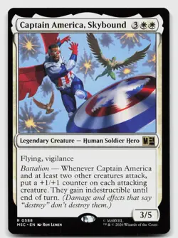 Captain America, Skybound 588 Commander: Marvel Super Heroes MTG NM - Image 1