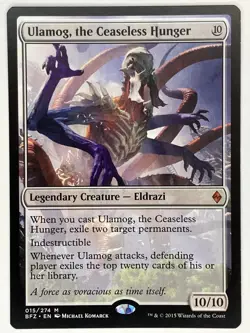 Ulamog, the Ceaseless Hunger NM Battle for Zendikar 015/274 MTG Regular - Image 1
