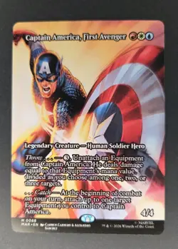 Captain America, First Avenger | Marvel MTG | M0088 Borderless Non Foil Magic - Image 1