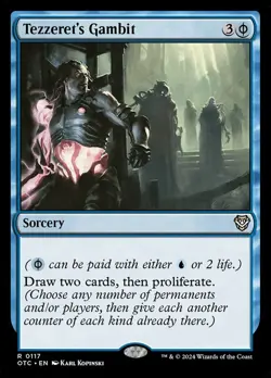 Tezzeret's Gambit NM-Mint Commander: Outlaws of Thunder Junction MTG - Image 1