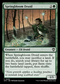 Springbloom Druid NM-Mint Commander: Outlaws of Thunder Junction MTG - Image 1