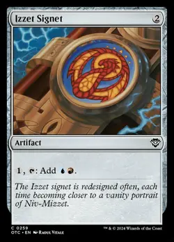 Izzet Signet NM-Mint Commander: Outlaws of Thunder Junction MTG - Image 1