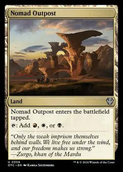 Nomad Outpost NM-Mint Commander: Outlaws of Thunder Junction MTG - Image 1