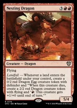 Nesting Dragon NM-Mint Commander: Outlaws of Thunder Junction MTG - Image 1