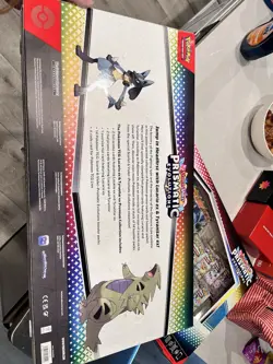Pokemon Scarlet & Violet Prismatic Evolutions Lucario ex & Tyranitar ex Premium - Image 3