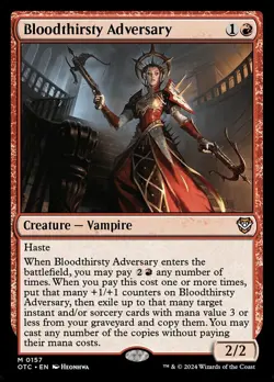 Bloodthirsty Adversary NM-Mint Commander: Outlaws of Thunder Junction MTG - Image 1
