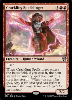 Crackling Spellslinger NM-Mint Commander: Outlaws of Thunder Junction MTG - Image 1
