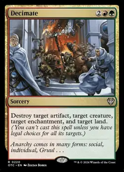 Decimate NM-Mint Commander: Outlaws of Thunder Junction MTG - Image 1