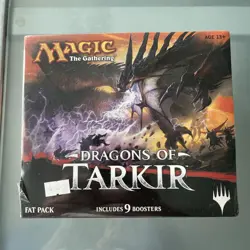 Magic: the Gathering: Dragons of Tarkir Fat Pack (Factory Sealed 9 Boosters) New 885147037856 - Image 1