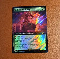 MTG Delighted Halfling (Borderless) (Surge-Foil) #0774 - Image 1