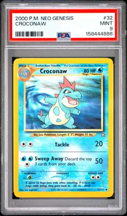 2000 POKEMON NEO GENESIS #32 CROCONAW PSA 9 - Image 1