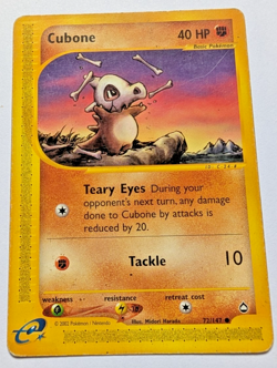 Cubone 72/147 - Aquapolis E Series 2002- Non Holo Pokemon Card (MP) [A2] - Image 1