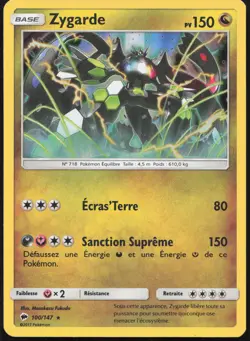 Carte Pokemon Zygarde 100/147 Holo Ombres Ardentes Francais - Image 1