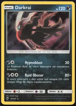 Carte Pokemon Darkrai 87/147 Holo Ombres Ardentes Francais - Image 1