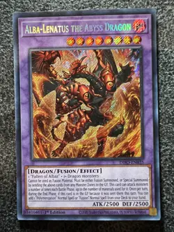 Yugioh Alba-Lenatus the Abyss Dragon DIFO-EN035 Secret Rare 1st Edition NM - Image 1