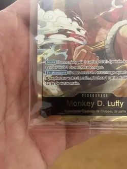 CARTE ONE PIECE -P-075 MONKEY.D.LUFFY JAPAN EXPO 2026 PROMO GOLD FOIL FR - Image 4