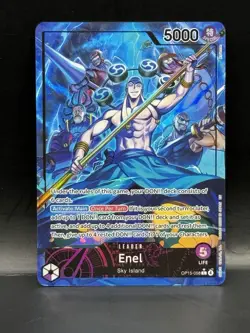 One Piece TCG Enel Alt Art Leader OP15-058 - Image 1