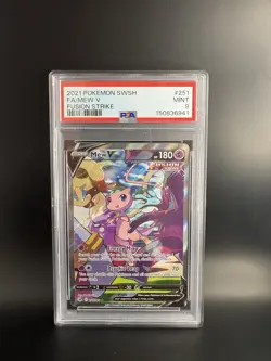 Pokemon Mew V 251/264 Fusion Strike Full Art Ultra Rare Holo PSA 9 - Image 1