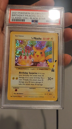 2021 Pokemon Celebrations Birthday Pikachu PSA 10 - Image 2
