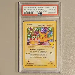 2021 Pokemon Celebrations Birthday Pikachu PSA 10 - Image 4