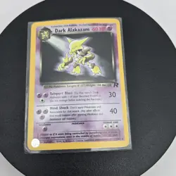 Pokemon Dark Alakazam TCG 1st Edition Holo Rare Card 1/82 NM In Sleeve - Image 1