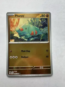Pokemon Phanpy 044/086 - ME04: Chaos Rising Common Reverse Holo Card NM - Image 1