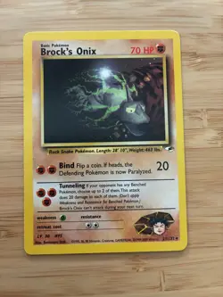 Brock's Onix (Rare) - 21/132 - Gym Heroes - Pokemon MP English onyx - Image 1