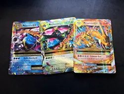 Pokemon TCG XY Mega EX Holo 3-Card Lot: M Blastoise/Venusaur/Charizard - Image 1