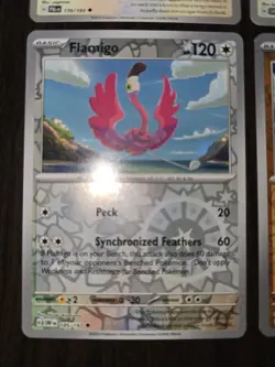 4 Flamigo Pokemon Cards 2 Reverse Holos NM - Image 2