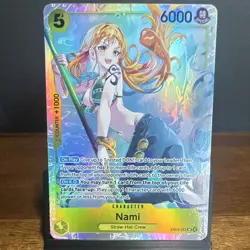Bandai One Piece Card Game Nami SR* Special Holo 6000 Power Cost 5 EB03-053 - Image 1