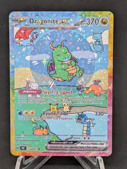 BUBBLE SHINY DRAGONITE EX POKEMON CARD * FAN ART * MEW FRIENDS Paldean 232/091 - Image 1