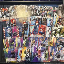 Lot of 100+ Weiss Schwarz Marvel Bulk Trading Cards Japanese 1 Holo Blackwidow - Image 1
