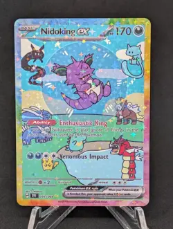BUBBLE NIDOKING EX POKEMON CARD * FAN ART * MEW FRIENDS Paldean 232/091 - Image 1