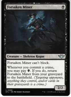 Forsaken Miner U Outlaws of Thunder Junction OTJ Normal 88 MTG NM - Image 1