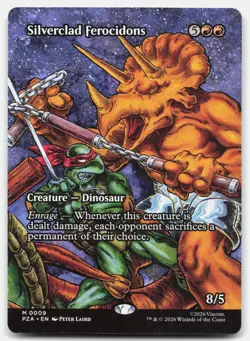 Silverclad Ferocidons (Borderless) 9 PZA Magic: The Gathering M NM - Image 1