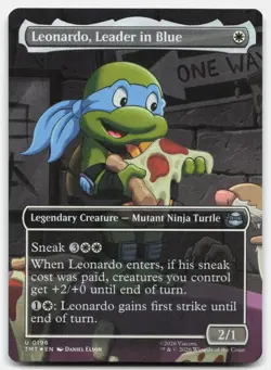 Leonardo, Leader in Blue (Borderless) 196 TMT Magic: The Gathering U Foil NM - Image 1