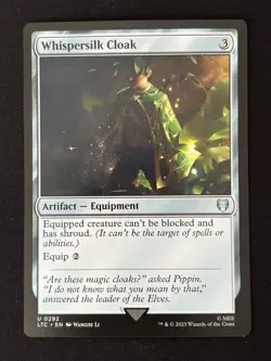 1x MTG Whispersilk Cloak - Commander: The Lord of the Rings (LTC) #292 - Magic - Image 1