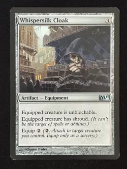 1x MTG Whispersilk Cloak - Magic 2011 (M11) #221 - Magic the Gathering - Image 1